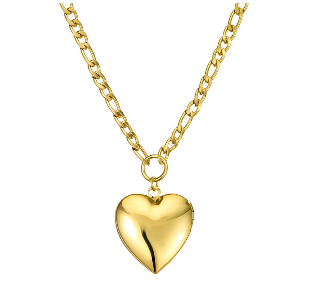 HEARTY - GOLD necklace with locket heart pendant