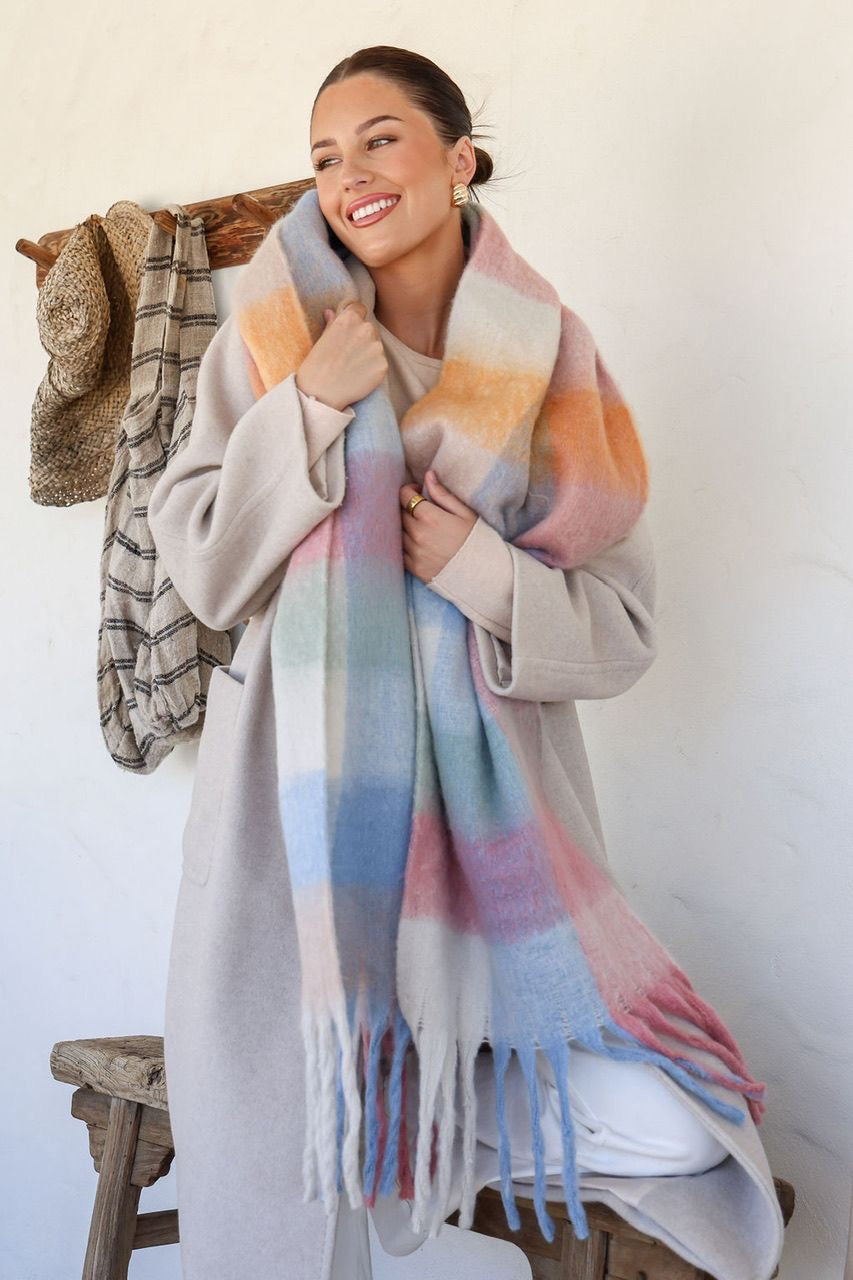 RHI RHI - COLOURFUL scarf with tassels