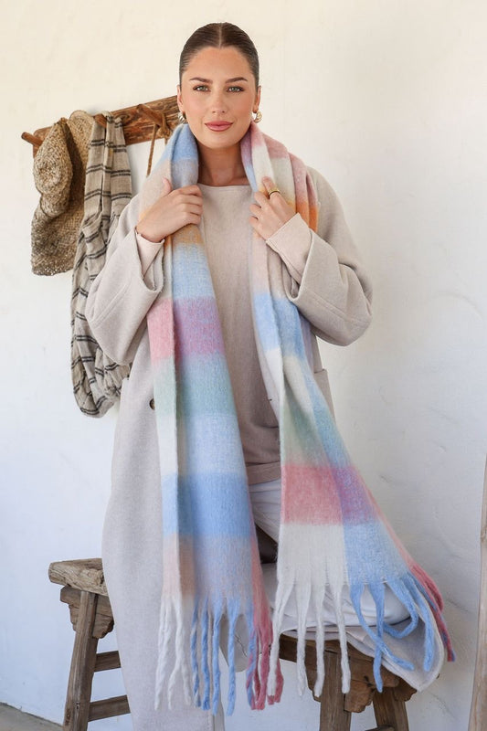 RHI RHI  - COLOURFUL scarf with tassels