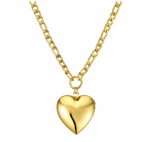 HEARTY - GOLD necklace with locket heart pendant